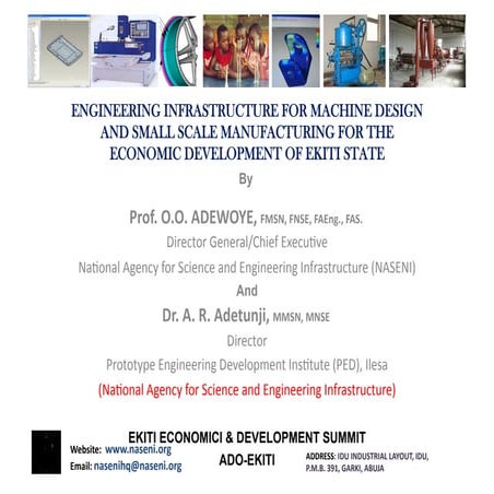 Engineering Infrastructure for Machine Design and Small Scale ...