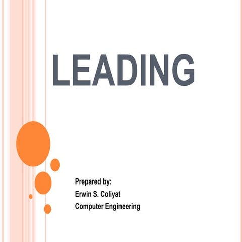Engineering Management: LEADING