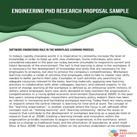 Engineering PhD Research Proposal Sample