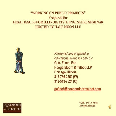 Civil Engineering  and Public Construction in Illinois Power Point Slide Show...