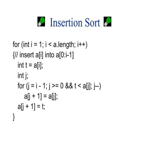 Data Structure Insertion sort | PPT