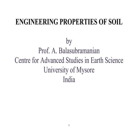 Engineering properties of soil