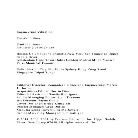 Engineering VibrationFourth EditionDaniEl J. inman.docx