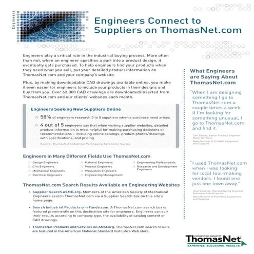 Engineers Fact Sheet