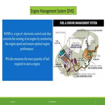 ENGINE MANAGMENT SYSTEM Engine control systems play an important role in achi...