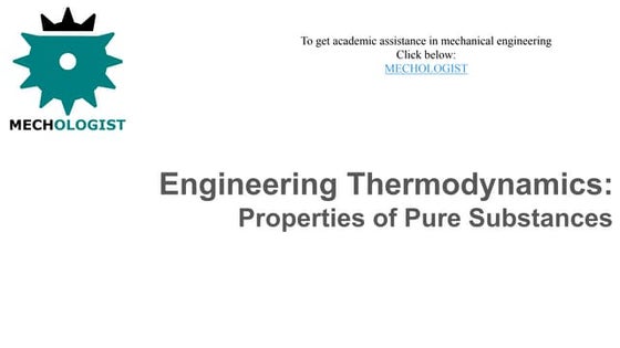 Thermodynamic Chapter 2 Properties Of Pure Substances | PPT | Chemistry ...