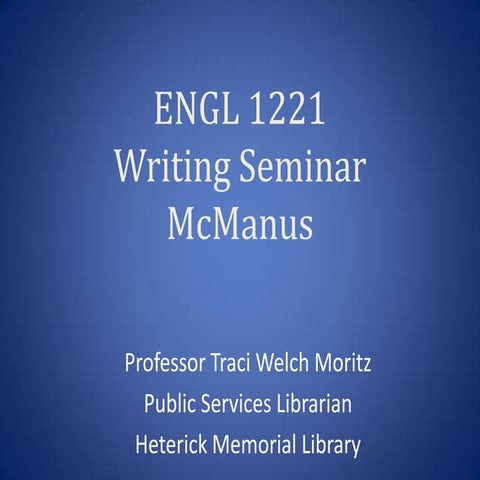 ENGL 1221 McManus