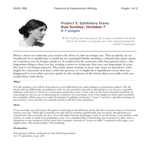 Engl208 project 2 epistle