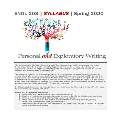 ENGL 208 Syllabus SP20
