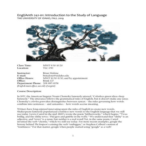 Engl 241 syllabus