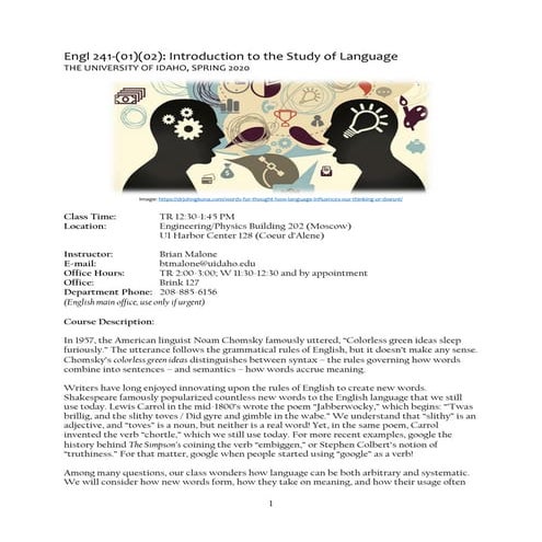 Engl 241 syllabus | PDF