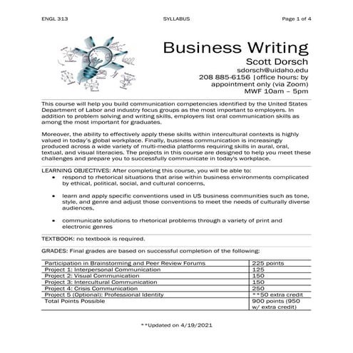 Engl313 syllabus dorsch_updated 4-19