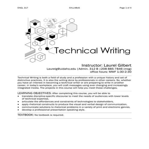 Engl 317 Syllabus Laurel Gilbert Fall 2021