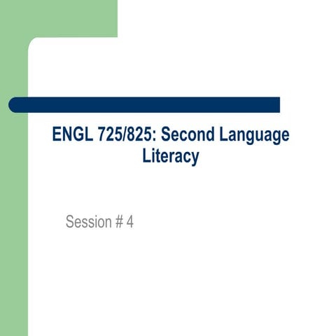 Engl 825  Session 4