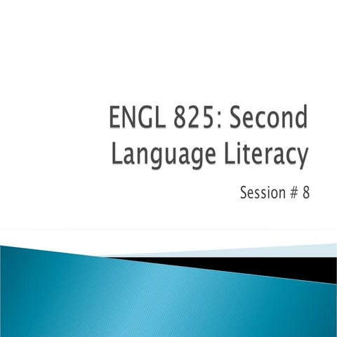 Engl 825 Session 8 Oct 21