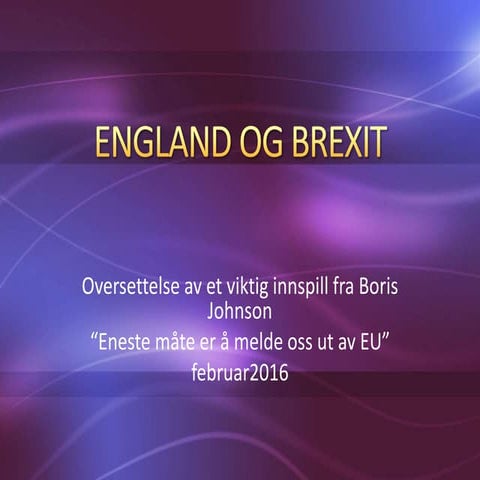 England og brexit