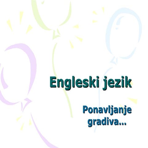 Engleska gramatika - sažeto