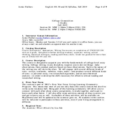English 101-syllabus sec50-56-final_fall 2019