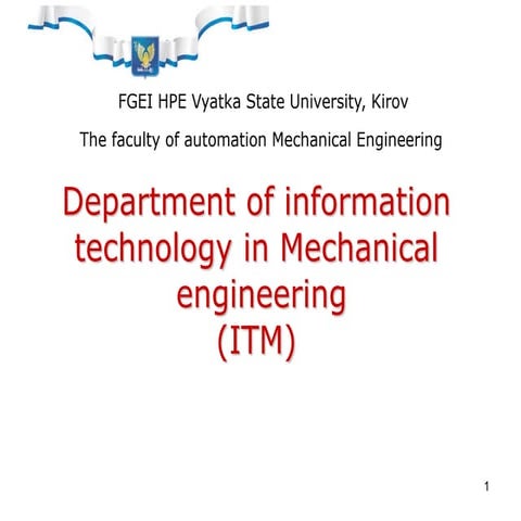Information technology in Mechanical engineering