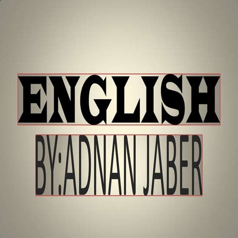 English by adnan jaber