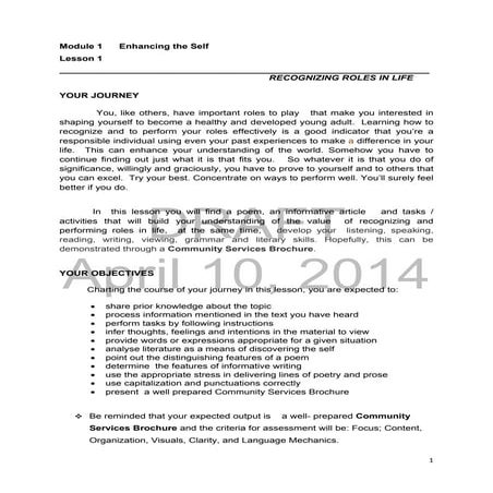 K TO 12 GRADE 9 LEARNER’S MATERIAL IN ENGLISH