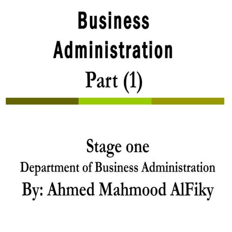 Business Administration
