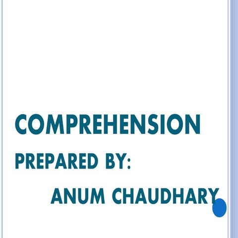 COMPREHENION | PPTX