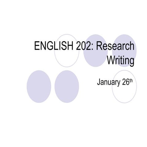 English 202 Jan 26