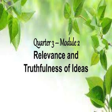 English-9-Q3-Module2 Relevance and Truthful