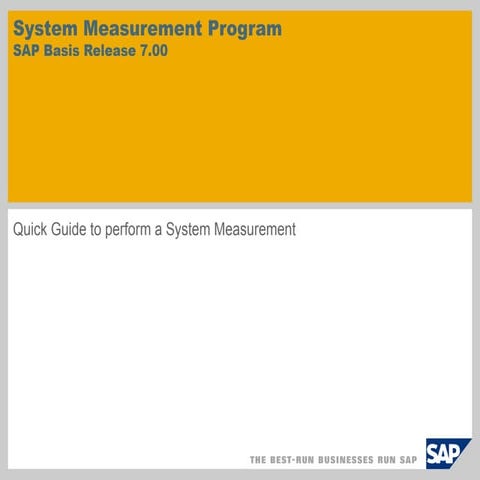 System Measurement Program . | PPT
