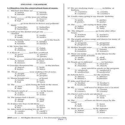 K to 12 Grade 3 LAPG ENGLISH GRAMMAR Reviewer 