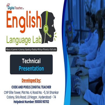 Digital Language Lab Software | Language Lab | English Language Lab | PDF