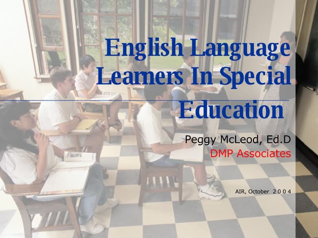 English Language Learners And Special Education | PPT