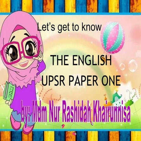English language-paper-one-upsr-1-1
