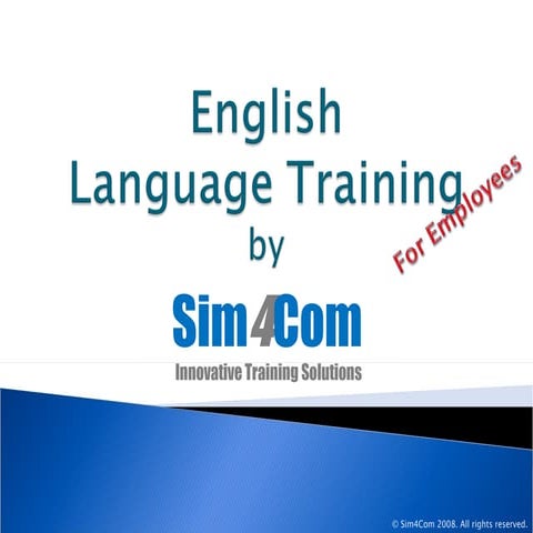 English Language Training For Employees