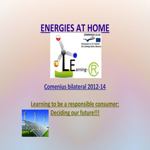 Energies at home: saving energy!