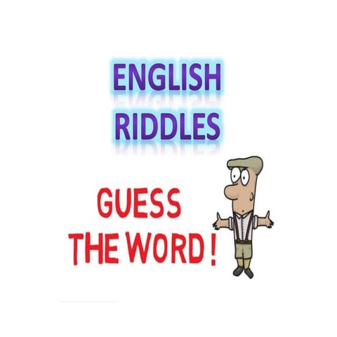 english-riddles-fun-activities-games-icebreakers-warmers-coolers_111425 ...