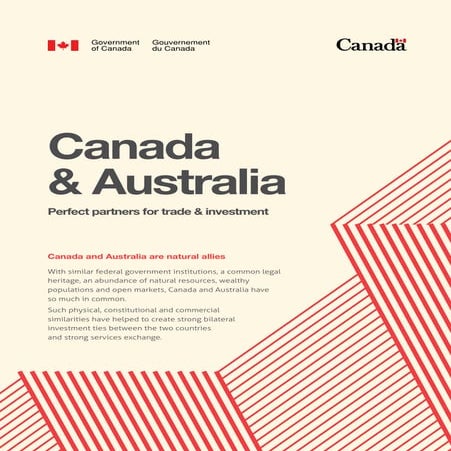 Canada & Australia - Perfect partners for trade & investment