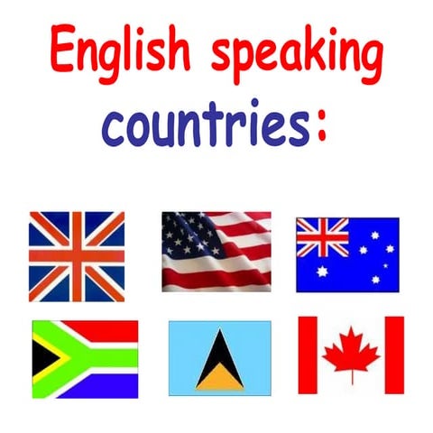 English Speaking Countries  Miriam Mascaras