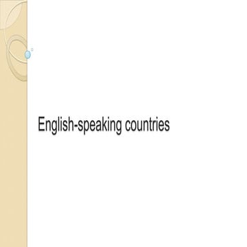 English speaking countries