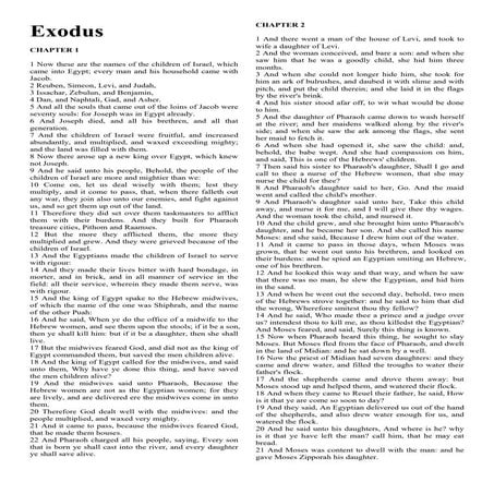English The Book Of Exodus The Second Book Of Moses Pdf