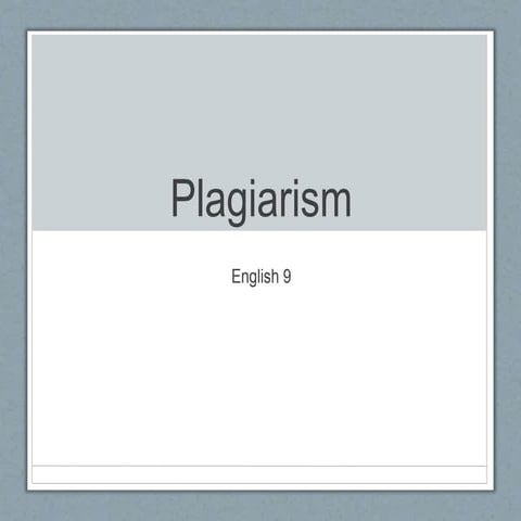 Plagiarism Data Driven Instruction