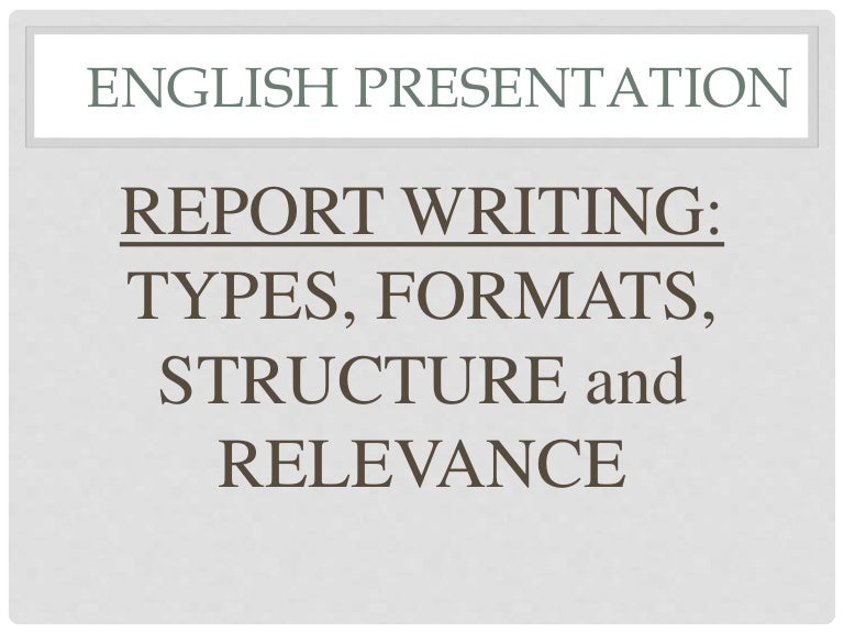 Business communication and report writing (in english)