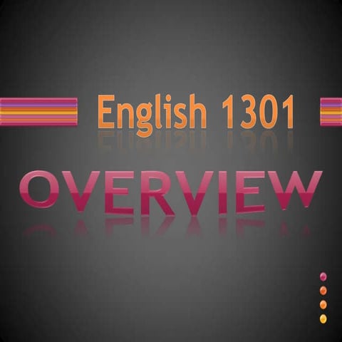 English 1301 spring | PPTX | Homework and Study | Education