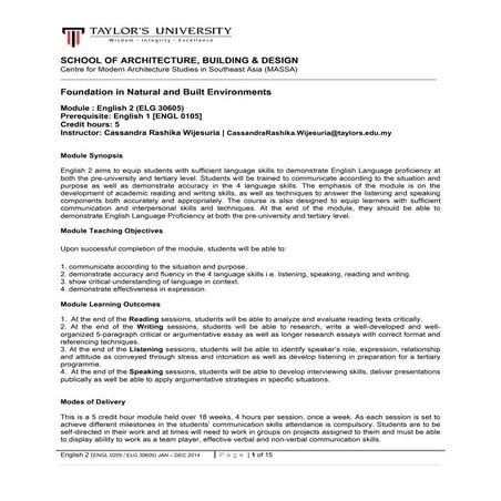 English 2 course outline (2015)