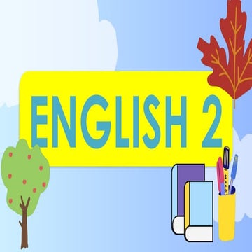 English 2 Quarter One Week 1 Day 2 Sample PPT | PPTX