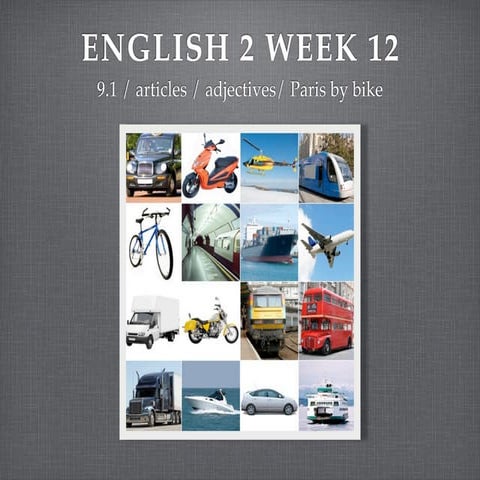 English2 week12 lessonplan