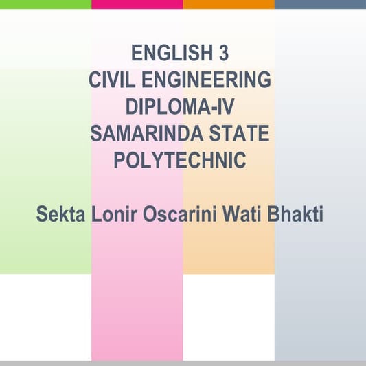 English foe Civil Engineering Students at Samarinda State Pollytechnic