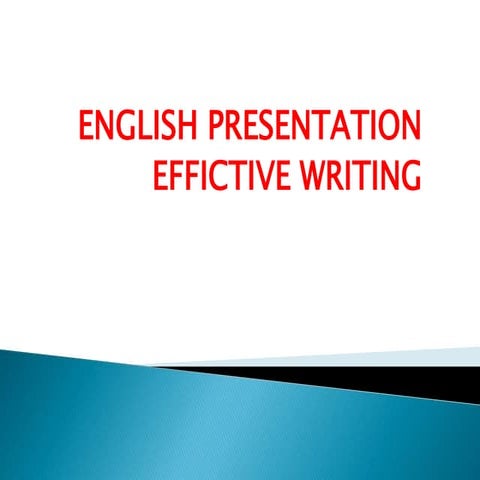 effictive writing  English 3 