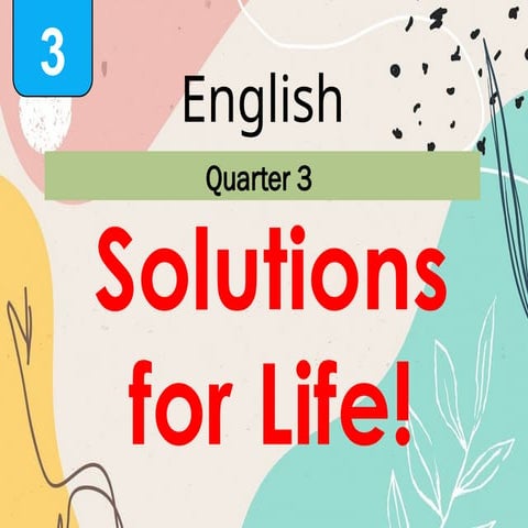 Elements of the Story: Problem and solution | PPTX